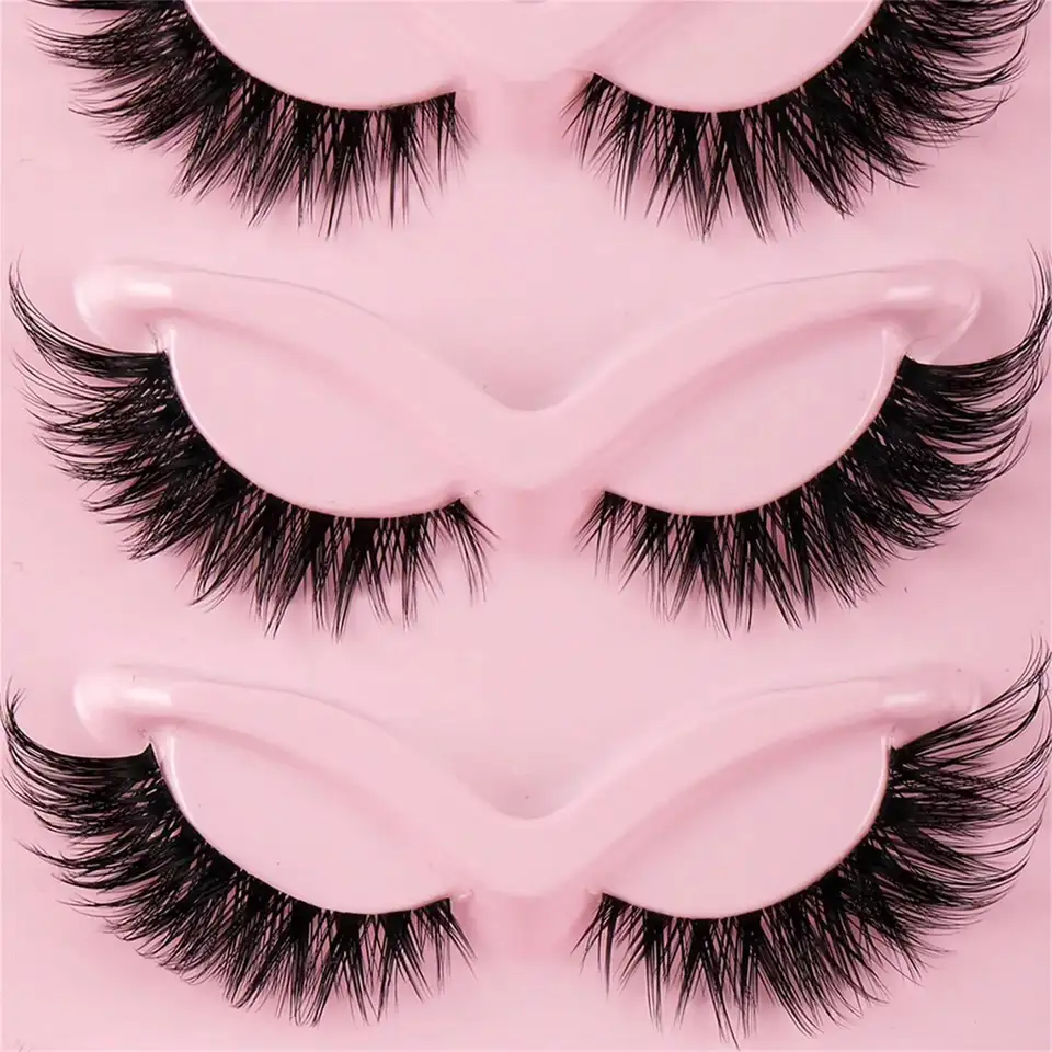 3Pack Fluffy 3D Cat Eye False Eyelashes