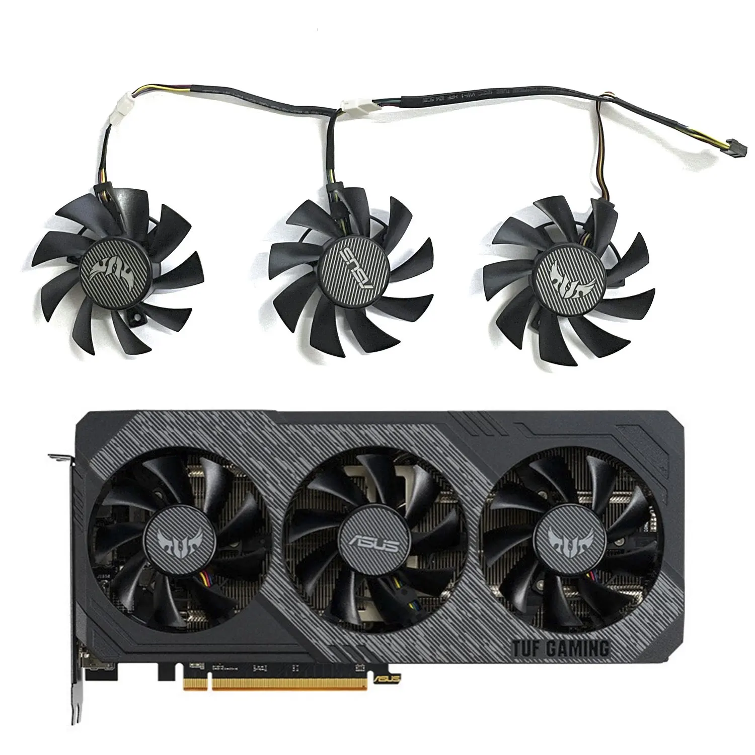 Вентилятор для охлаждения графики ASUS GTX 1660Ti 1660super RX 1660 XT TUF X3 OC, 75 мм