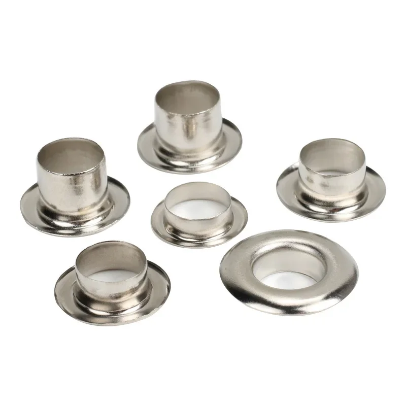 Metal High Grommet Eyelets with Washer Shoes Assortment Kit Hole Self Backing Eyelet for Bead Cores Clothes Bag Paper 100 set