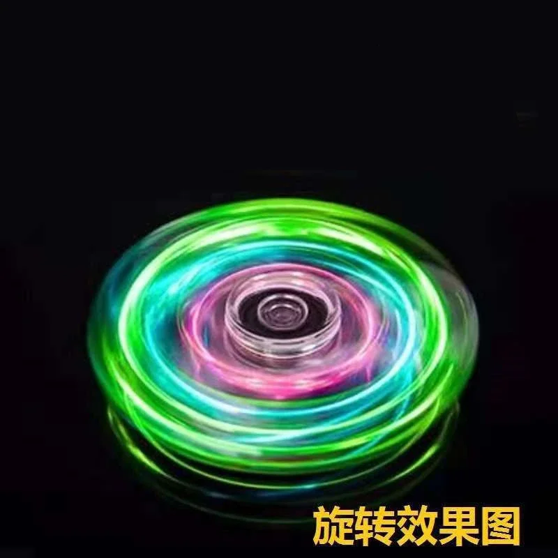 Lumière LED lumineuse Fidget Spinner Hand Top Spinners Glow in Dark Light  EDC Figet Spiner Finger Stress Relief Toys