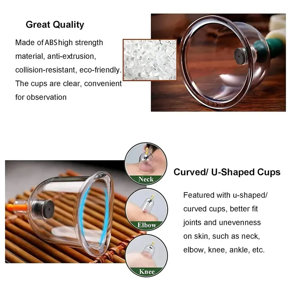 32 PCS Vacuum Cupping Massage Device Acupuncture Suction Cup Set Chinese Medicine Physiotherapy Anti Cellulite For Body Massager