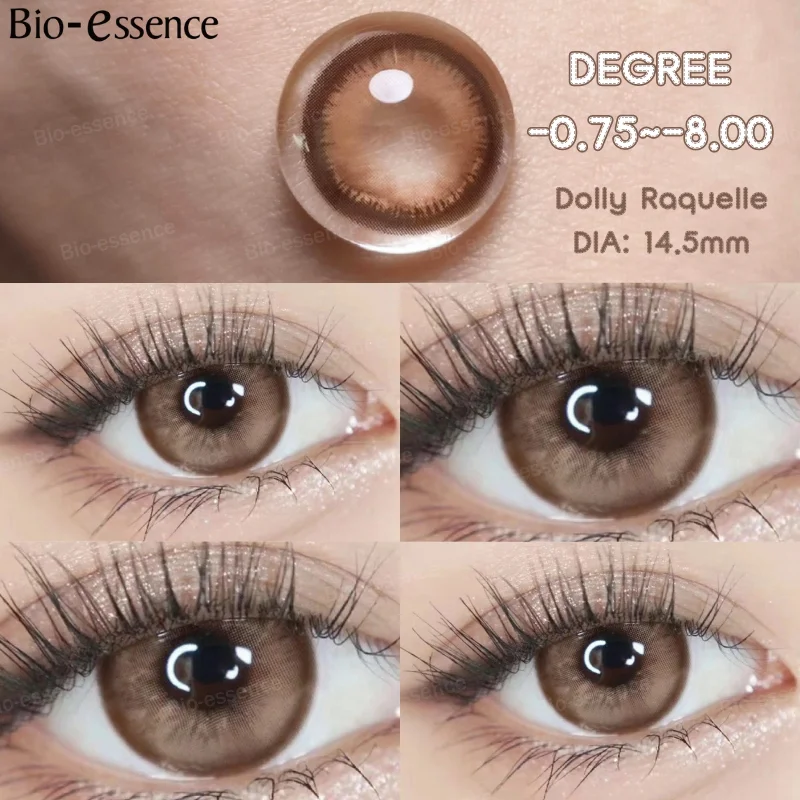 Bio-essence Colorcon Korean Lenses 1 Pair Color Contact Lenses For Eyes with Prescription Myopia Lenses Brown Eye Lenses