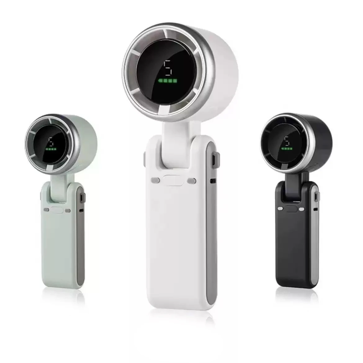 2026 Handheld Turbo Fan – Foldable Mini Personal Fan with Digital Display 3