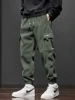 Spring Autumn Men's Elastic Waist Casual Pants Stretch Straight Drawstring Harem Jogging Sports Trousers Fashion Male Clothing