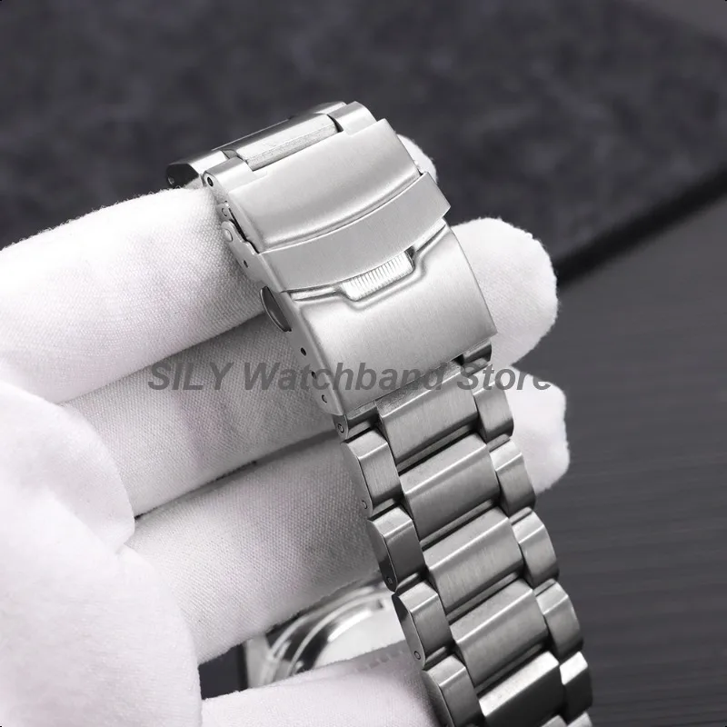 Stainless Steel Watch Band with Folding Buckle - Adjustable Strap