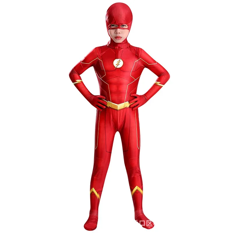 

Halloween Adult Kids The Flash 4 Cosplay Costumes New 52 Superhero Zentai Bodysuit