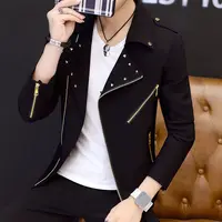 2025 Spring Men Jacket Fashionable Slim Personalized Short Coat, Youth Men's Clothing 1