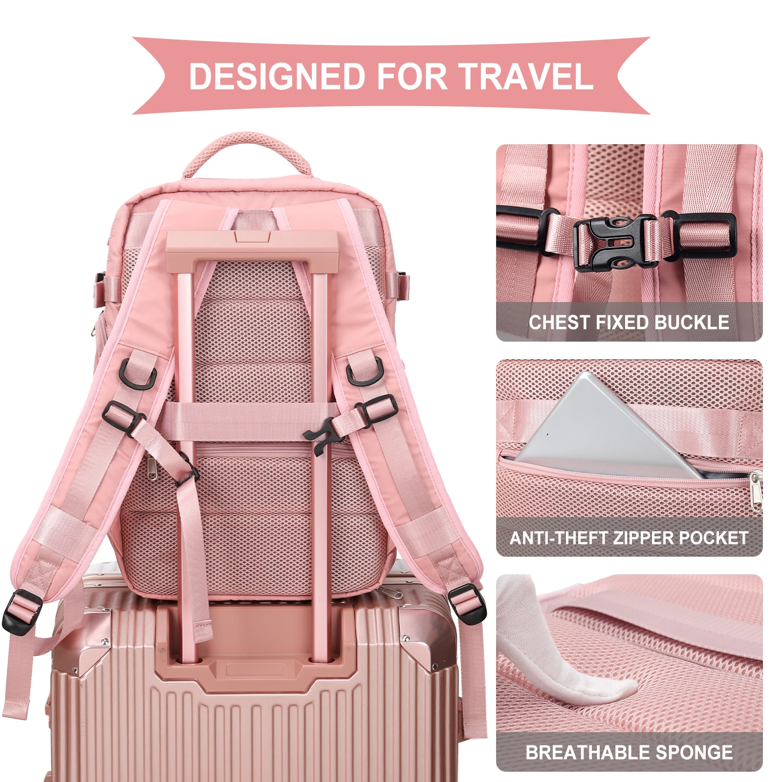 Wizzair Hand Luggage 40x30x20 Travel Backpack Cabin Bag Casual Bussiness Carry on Luggage Laptop Backpack for Women, Hiking Bags