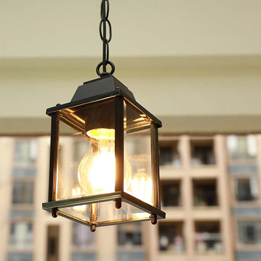 Outdoor chandelier waterproof Chinese retro garden light entrance balcony corridor aisle garden pavilion ceiling light outdoor pendant lamp