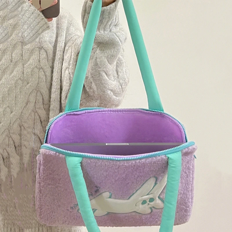 Bolsa de Ombro Bonito do Computador para Mulheres Bolsas da Luva do Portátil Macbook Ipad Xiaomi Lenovo hp Pasta 12 13.3 13.6 14 Polegadas - Imagem 2