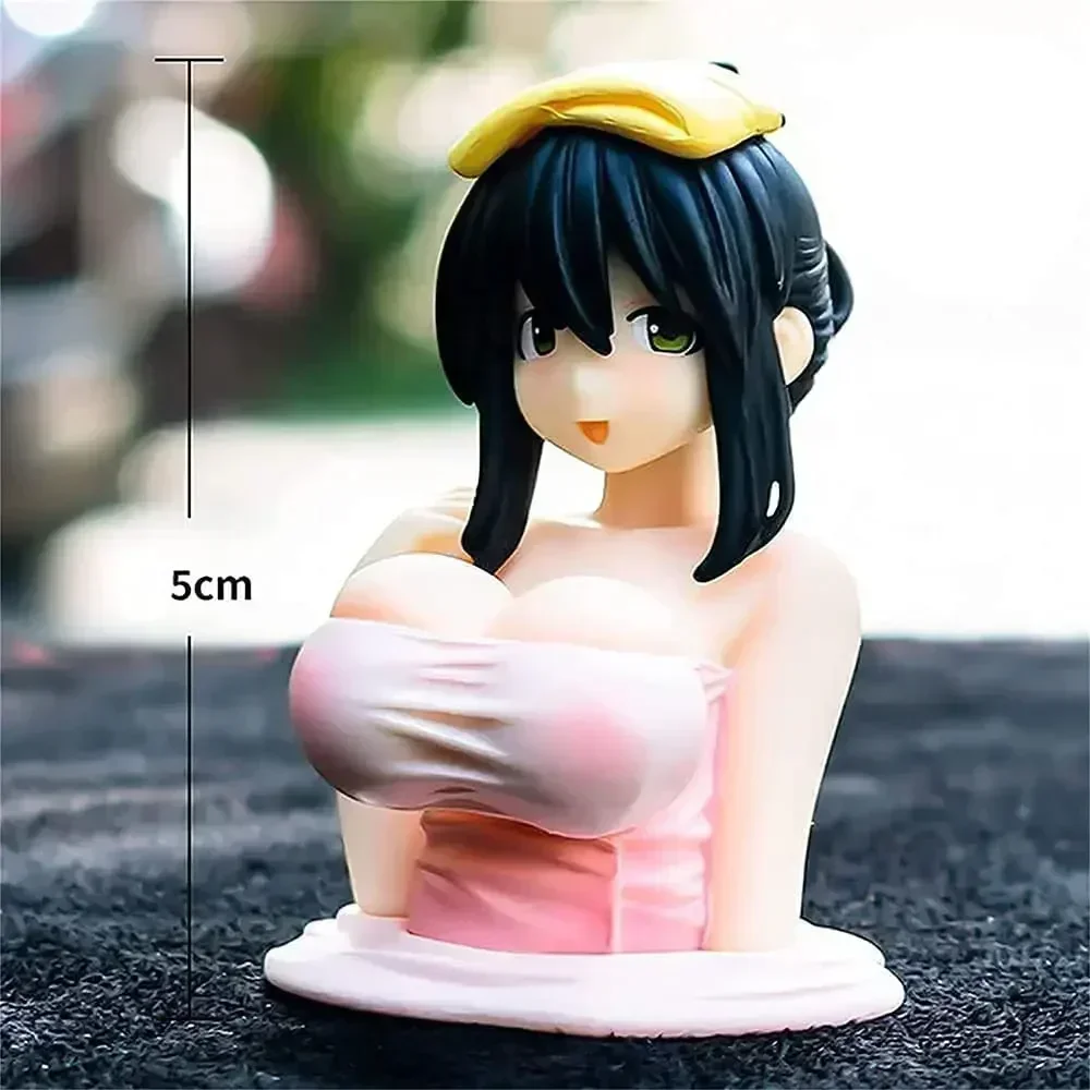 1/2pc Sexy Anime Shaking Boobs Console Dashboard Interior Accessory Girls Boys Adult Figure Collection Model Doll Toys
