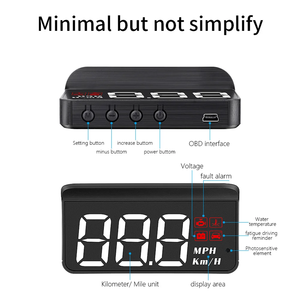 OBD2 Car Head-up Display Windshield Projector Accessories