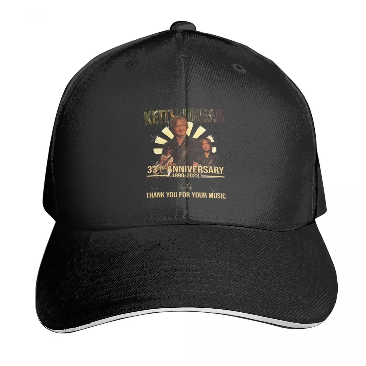 

33rd Anniversary 1990-2023 Thank You For Memories Casquette, Polyester Cap Retro Moisture Wicking For Out