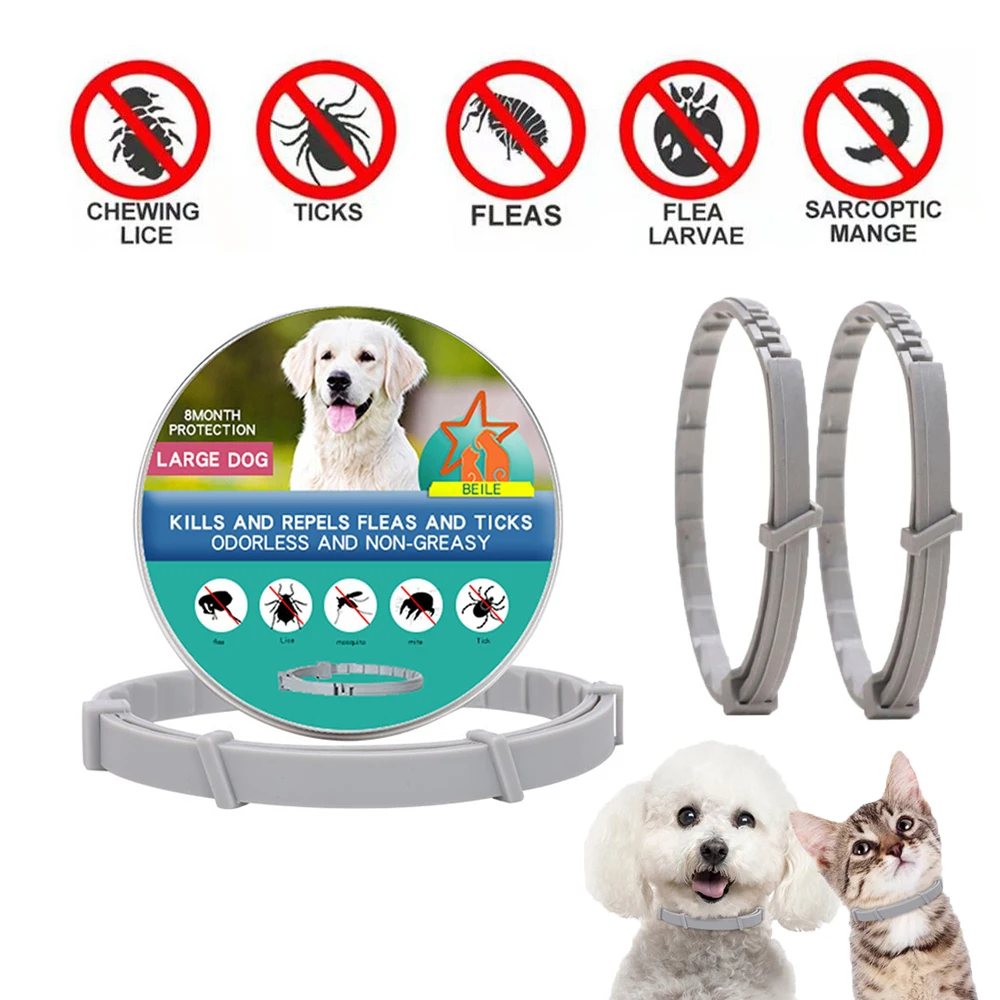 Pet Flea and Tick Collar for Dogs Cats Flea Tick Prevention Collar Anti