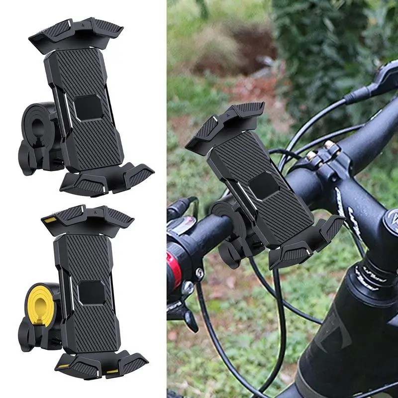 Motorcycle Phone Mount 360 Rotation Shockproof Phone Holder For Motorcycle Handlebar Anti-Shake Motorcycle Phone Holders