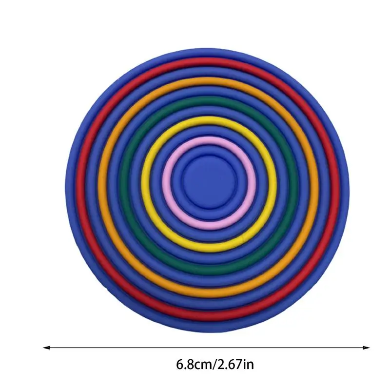 Non-Slip Car Coasters Rainbow Car Drink Coaster auto Cup Holder Insert Cupholder Coaster Water Bottle Holder Pad Car Accessories