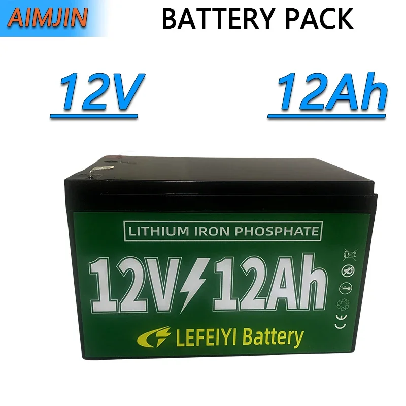 

Lithium Battery pack 12V 12Ah For Electric sprayer, children's toy car, solar street lights, emergency lights andother small equ