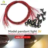 5Pcs OO / HO Scale Street Light Model Wall Lamp Posts Led Ceiling Lamps Black Railway Train Garden Playground Painted Lights 2