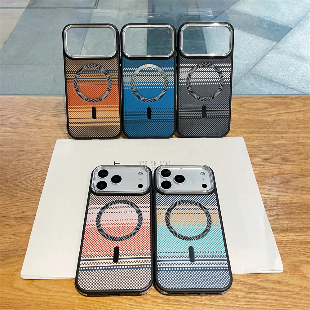 Slim Magnetic Striped Shockproof Case - Ultra Thin & Colorful Cover