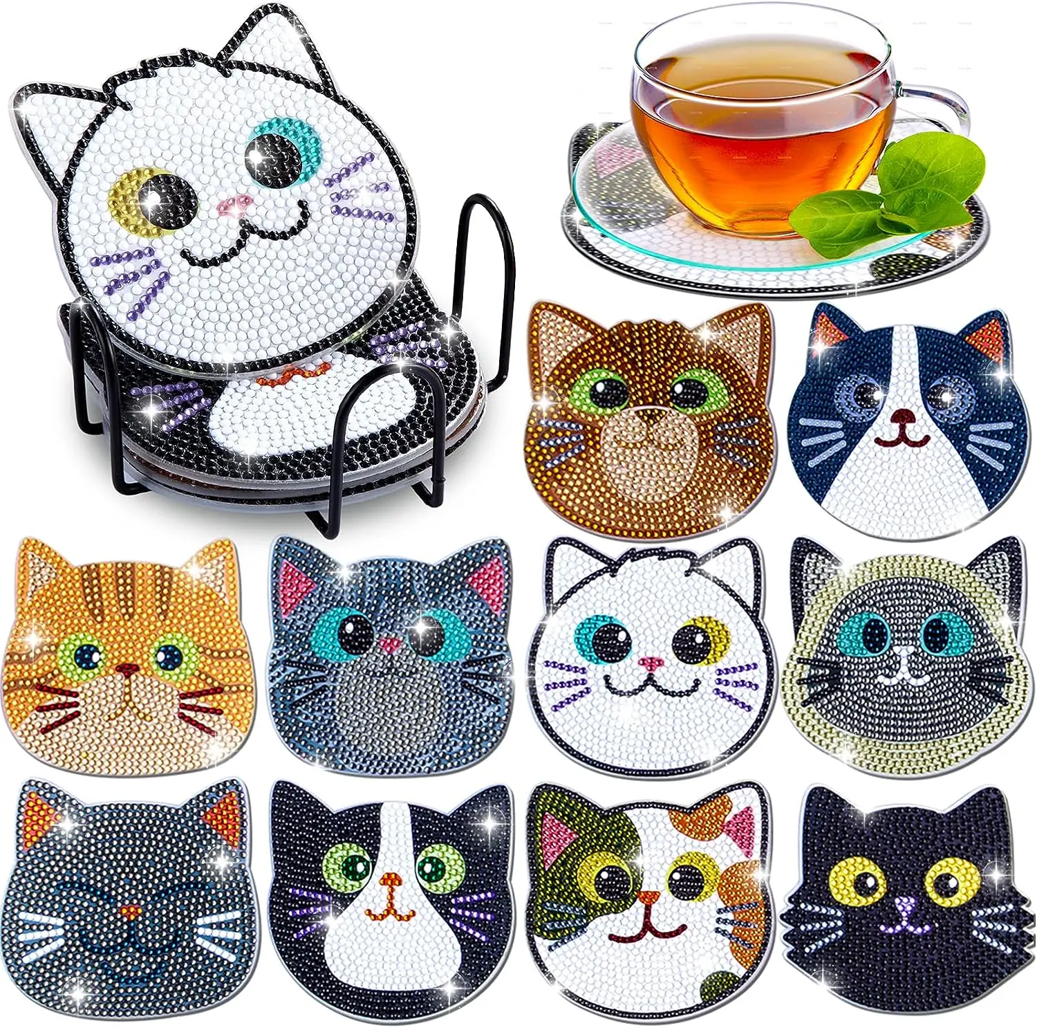 Diamond Painting Set for Adults and Children, Cat, Art Set for