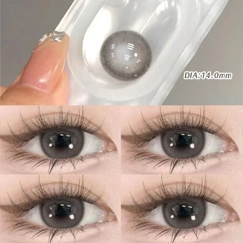 KSSEYE 2PCS Color Contact Lenses for Eyes With Myopia Natural Green Lens Brown Pupils Beauty Cosmetic Fast Shipping Colored Lens