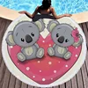 Flamingo Plants Pattern Large Round 150cm Beach Towel For Adults Wall Hanging Microfiber Bath Towel With Tassel Throw Yoga Mat 2