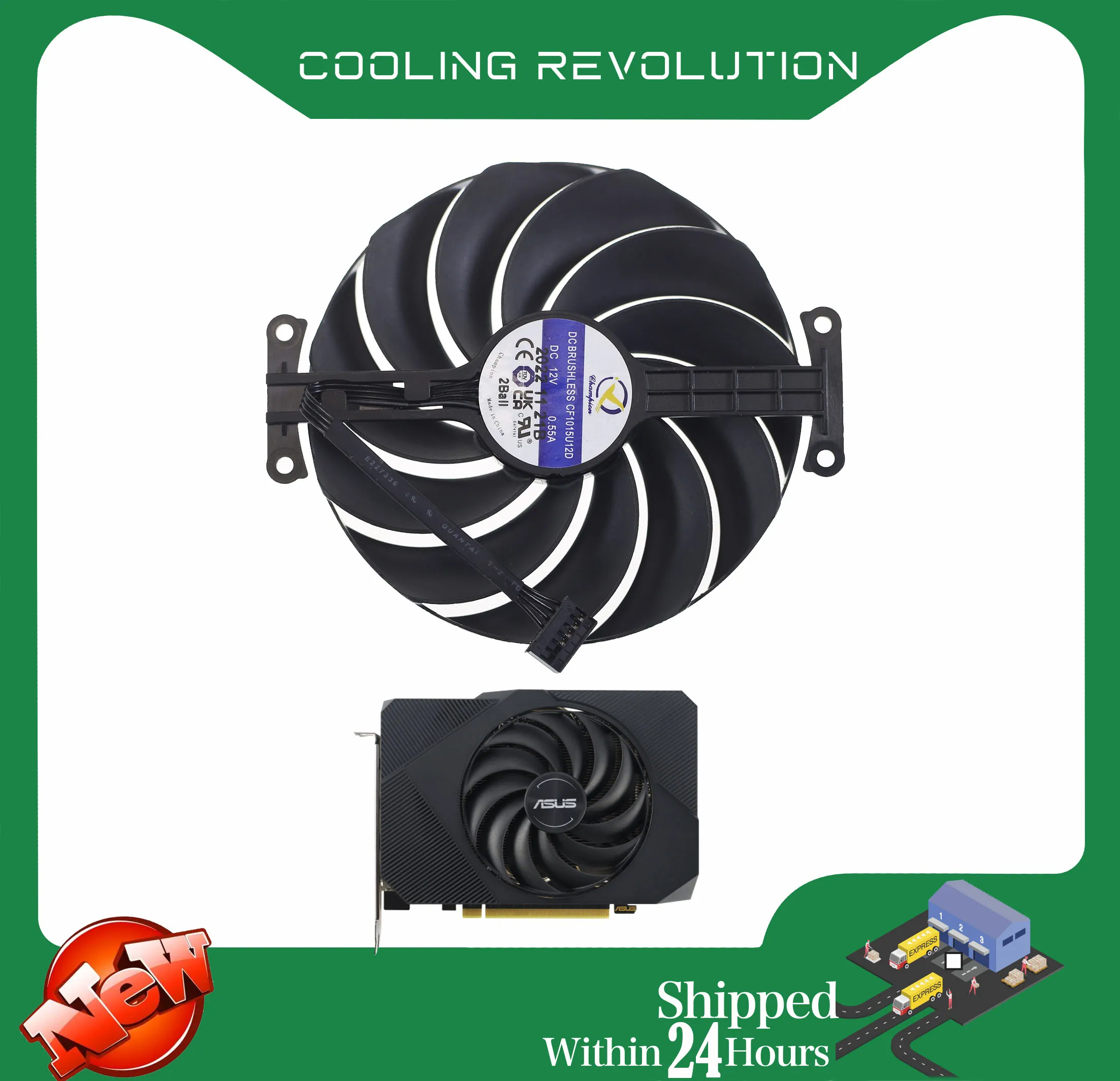 Ventola Per Scheda Grafica A 6 Pin Muslimate Dc12V 0.55A Da 100Mm Per Ventola Asus Phoenix Geforce Rtx 3050 Evo