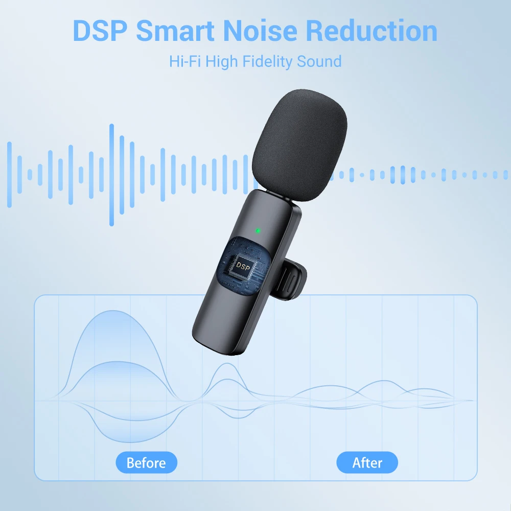 2.4G Wireless Lavalier Microphone 3in1 For iPhone Huawei Xiaomi Samsung Audio Video Recording Gaming wireless microphone