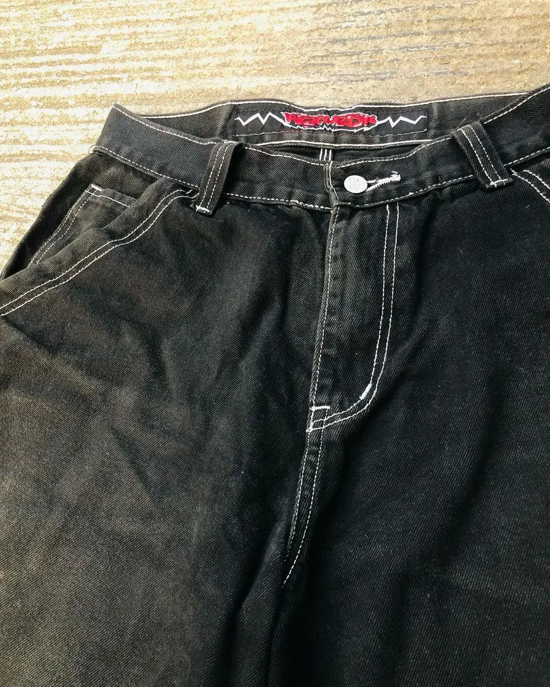 Harajuku Y2k Wexwear Embroidery Skateboarding Jeans Denim Men Letter Graphic Streetwear Shorts Baggy Gym Basketball Shorts