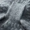 Bib Thermal Neck Warmer Scarf Thickening Snap Fastener Cross Knitted Scarf Windproof Autumn Winter Scarves Unisex 2
