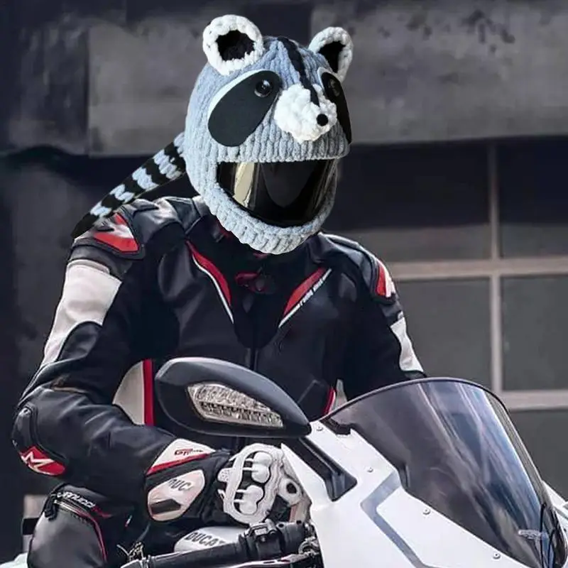 Motorcycle Helmets Cover Knitted Cartoon Motorbike Helmet Cover