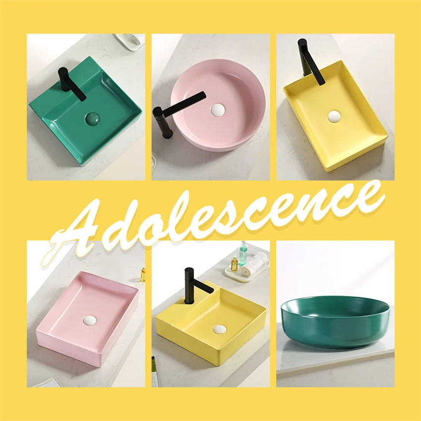 balcao-ceramico-quadrado-multicolorido-de-estilo-nordico-lavatorio-domestico-verde-amarelo-rosa-lavatorio-de-banheiro-circular