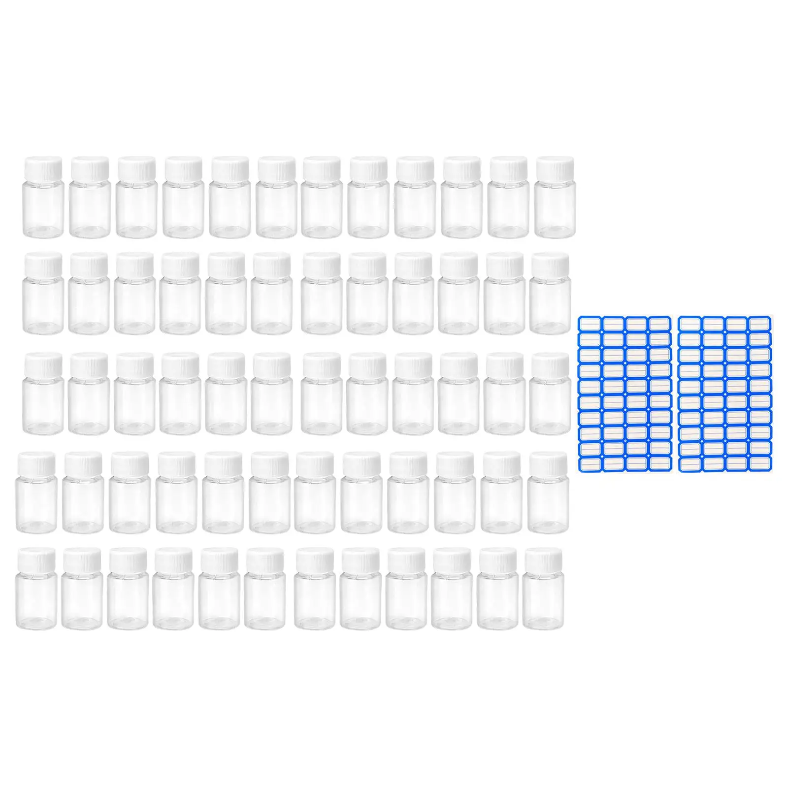 

60 шт., прозрачный жидкий образец, фотобутылка 15 мл, фотоконтейнер, прозрачный с 80 этикетками с винтовыми крышками