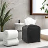 Leather Tissue Box Cover Square Holder Decorative Organizer, PU Facial Paper Holder 1