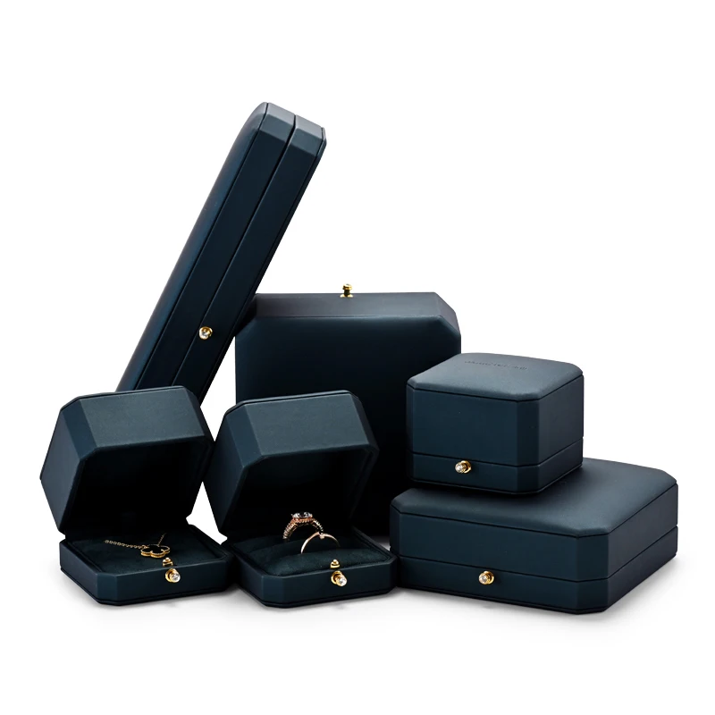 Caja De Anillo De Compromiso De Cuero PU Verde – Regalo Elegante Para Propuesta, Boda O San Valentín