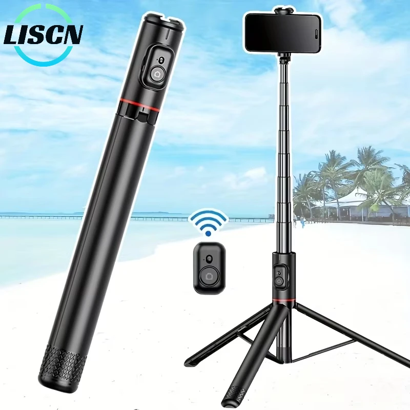 LISCN Selfie Stick Aluminum Alloy Telescopic Stick Tripod