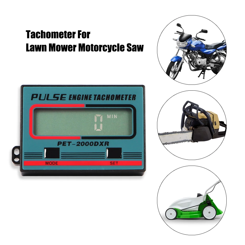 Motorrad Drehzahl messer 30000-U/min Manometer Digital Tach Hour Meter für ATV Rasenmäher Takt Motor Zündkerzen Zubehör