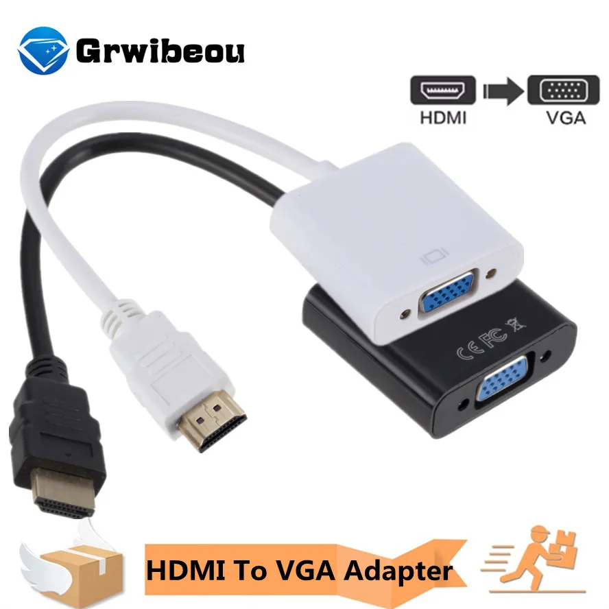

1080P HDMI-compatible to VGA Adapter Digital to Analog Converter Cable For Xbox PS4 PC Laptop TV Box to HDTV Projector Displayer