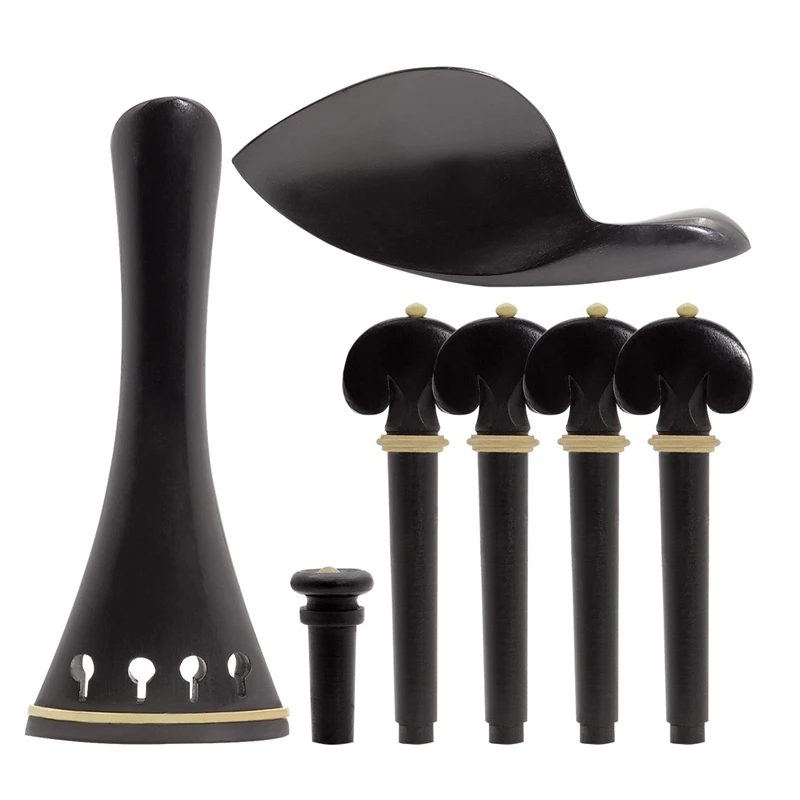 

4/4 Violin Parts Accessories Four-Piece Set Of Tailpiece Tailpiece Chin Rest Tailnail String Instrument Accessories