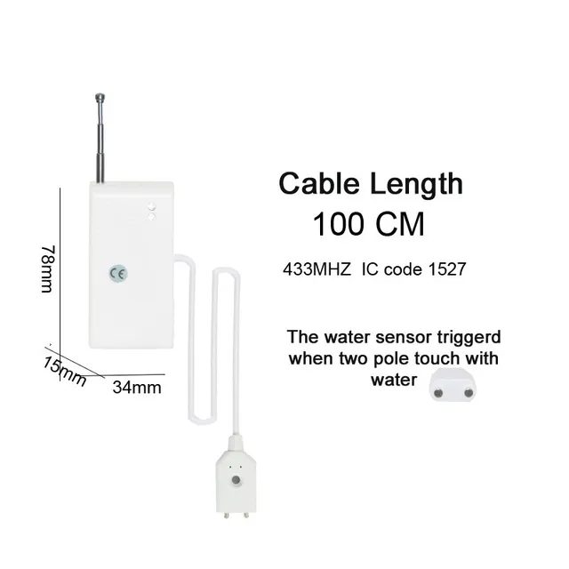 High performance 433MHZ Wireless Water leak sensor Water leakage detector alarm for alarm system 2