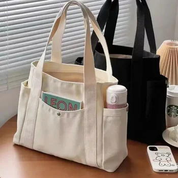 Large Canvas Tote Commuting Shoulder Bag 1