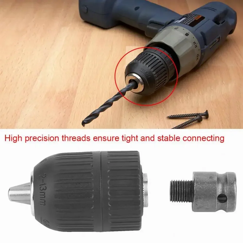 

Wrench Drill Chuck Keyless Conversion Adaptor 20unf Impact 1/2" Self-locking For Self Tighten 2-13mm 1/2