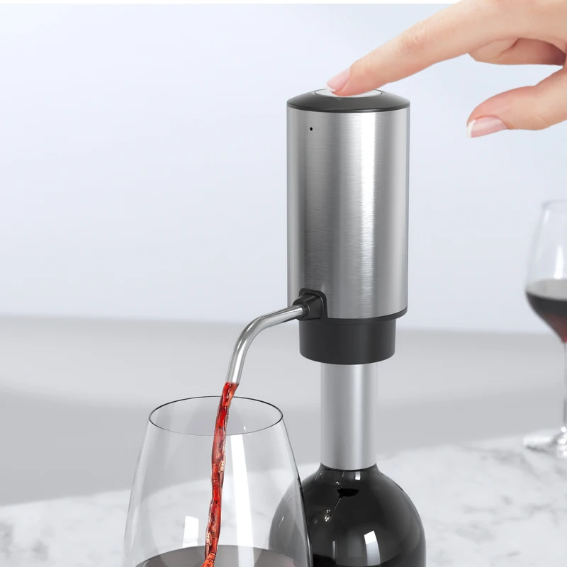 Automatic Wine Aerator Dispenser Rechargeable One Touch Electric Wine Decanter Liquor Dispenser Set Bar Party Wine Accessories