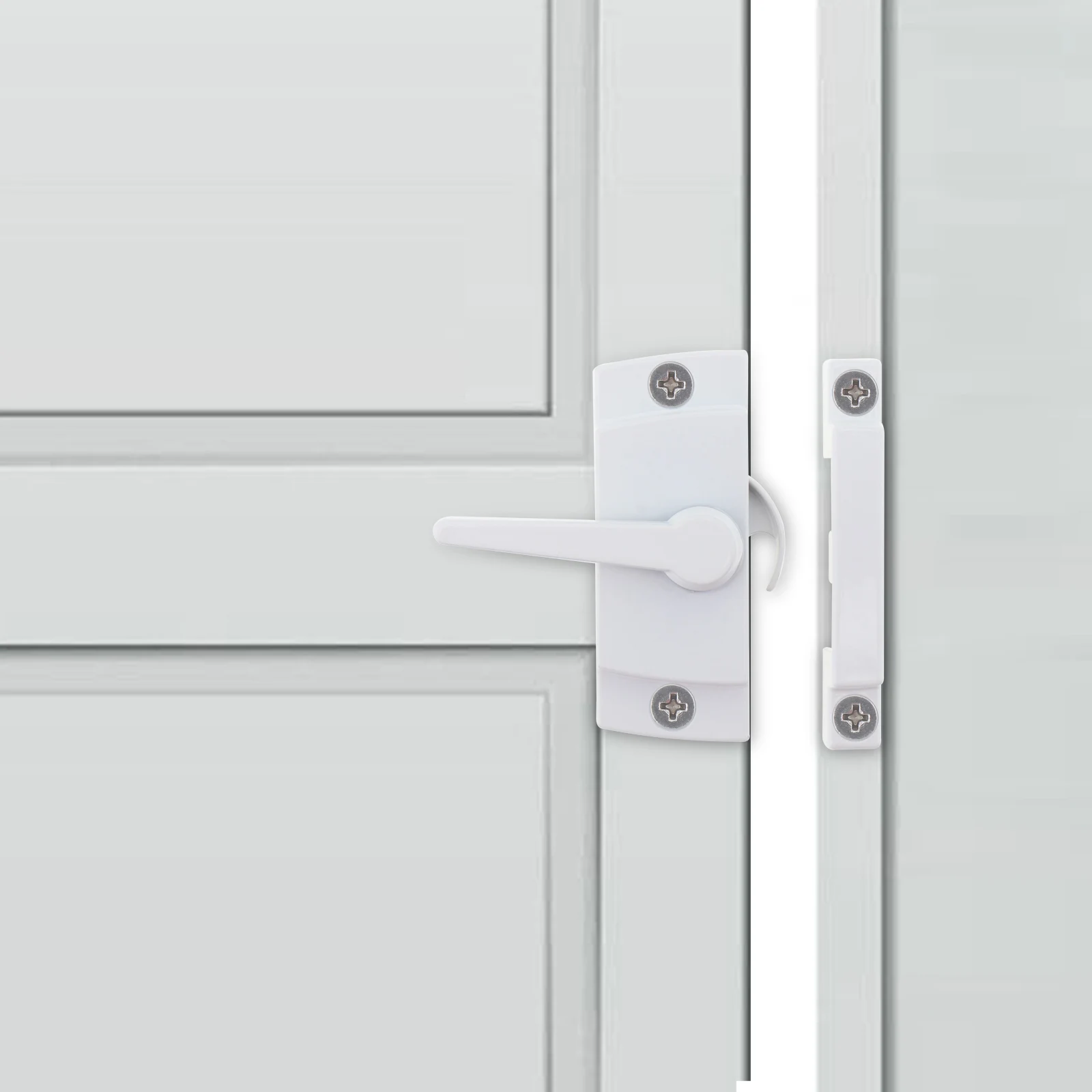 Window Lock Zinc Alloy Sliding Window Sash Lock White Cam Sash Locks for Double Hung Latch