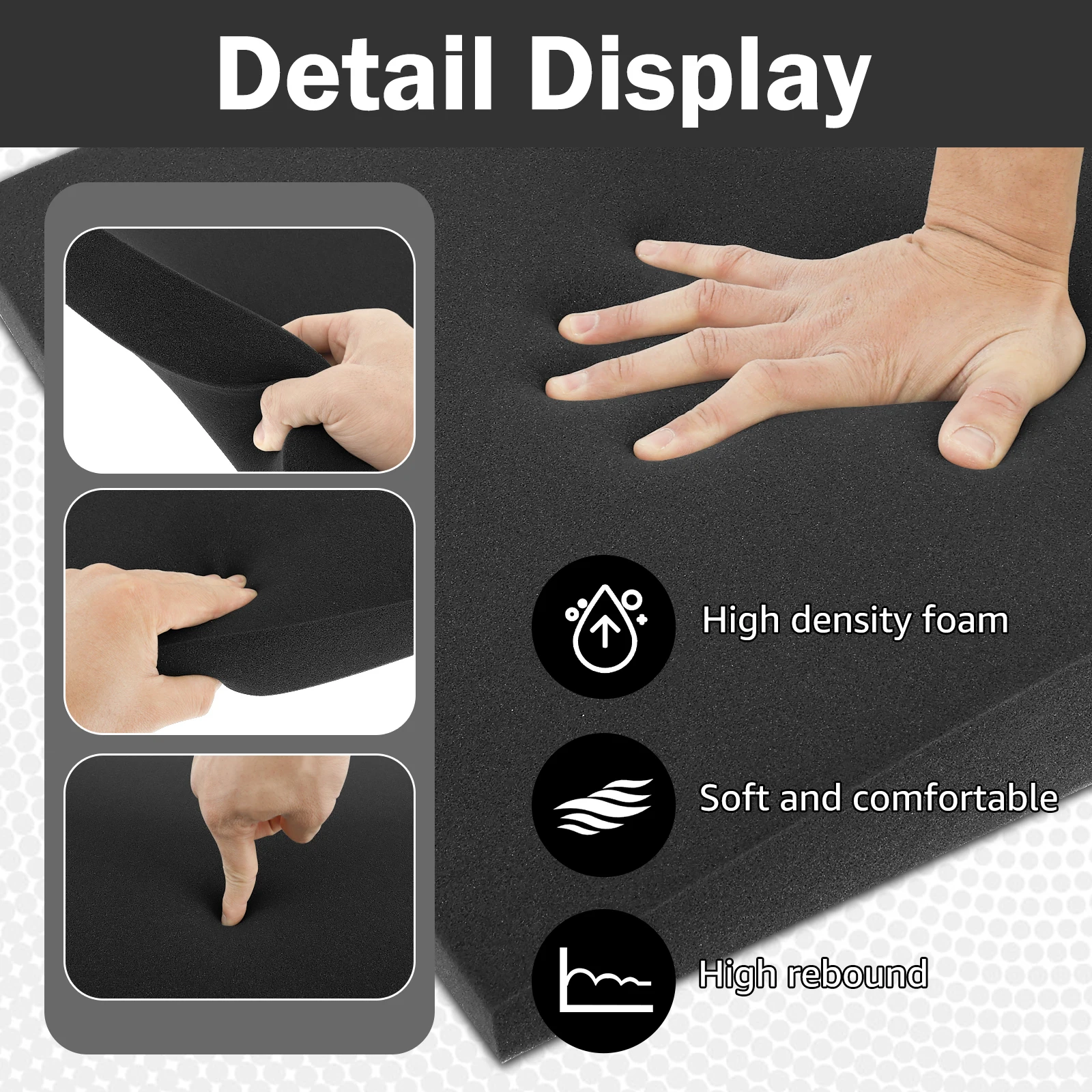 3Pcs Couch Cushion Support High Density Sponge Under Cushion Sag Repair Pad Comfortable Sofa Cushion Support Furniture Accessory