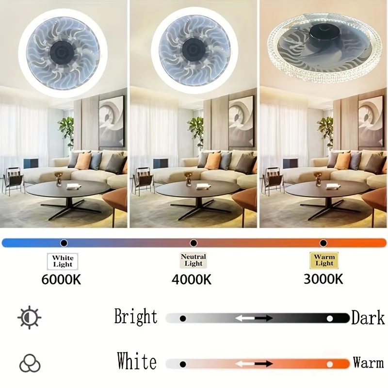 3in1 Remote Control Noise-free Noise Elegant Fan Lamp