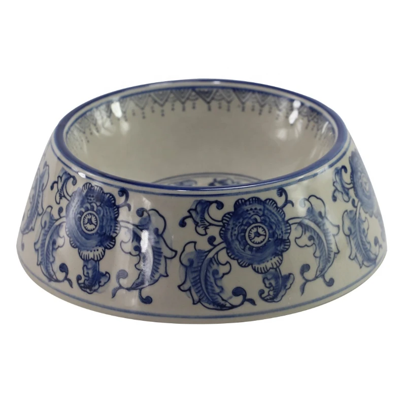 

Ручная роспись, синяя и белая керамическая фоточаша, еда и питье, миска для кошек, еда для домашних животных