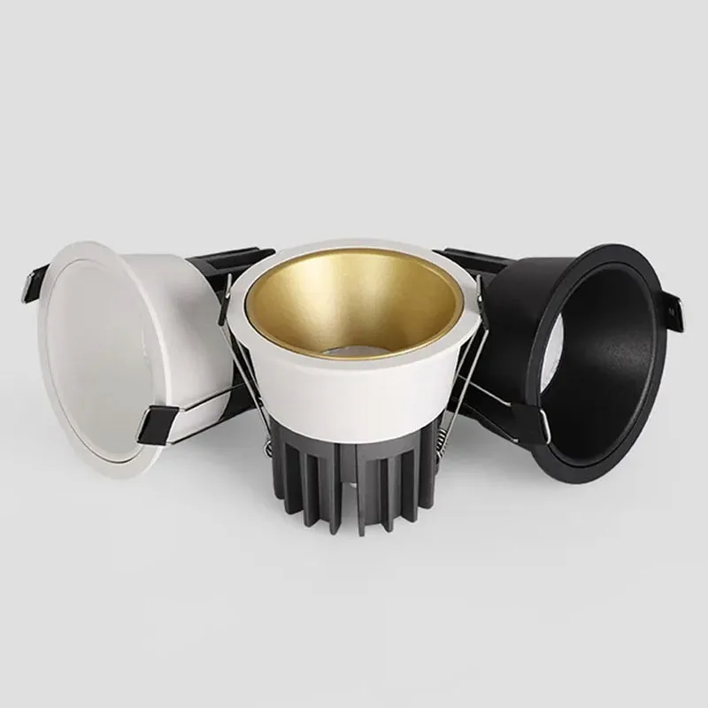 Dimmable Led Downlight Recessed Ceiling Lamp Spotlight Aluminum Led COB Light 7W10W12W15W18W20W24W AC110V 220V Home Office Store led downlight,recessed ceiling spotlight,ceiling lamps