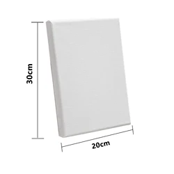 Versatile Stretched Canvas Board for Artistic Creations - Oil, Acrylic, Gouache, and Graffiti Supplies (20x30cm)