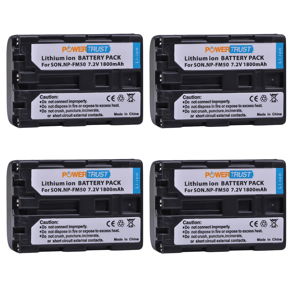 NP-FM50 Batteries and Dual Charger for Sony NP-FM30 NP-FM51 NP-QM50 NP-QM51 NP-FM55H Battery, Sony Camcorder/Camera HDR-HC1 etc 